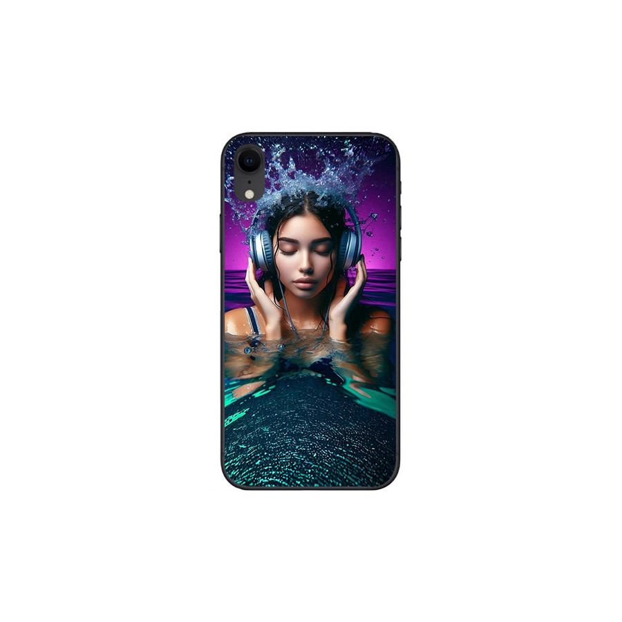 Capa personalizada para iPhone XR com laterais de silicone