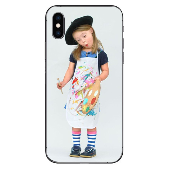 Capa personalizada para iPhone X XS com laterais de silicone