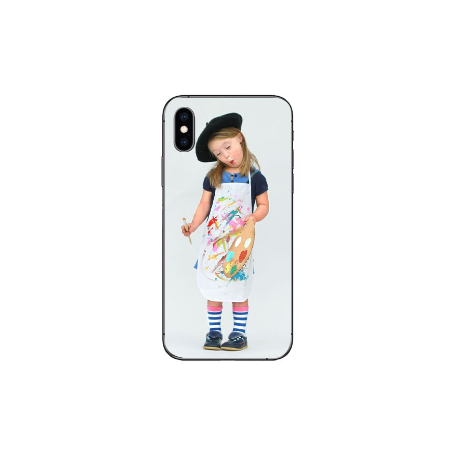 Capa personalizada para iPhone X XS com laterais de silicone