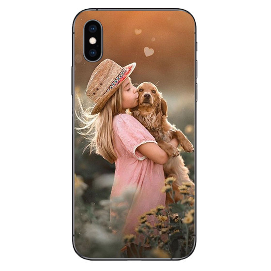 Capa personalizada para iPhone XS Max com laterais de silicone