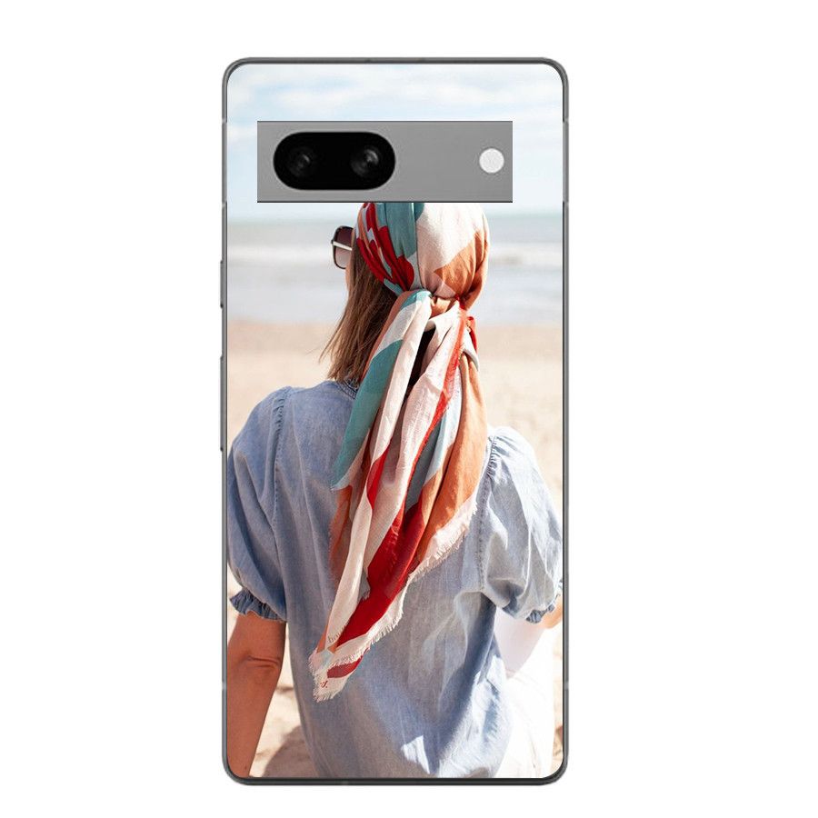 Capa personalizada para Google Pixel 7a 5G com laterais de silicone