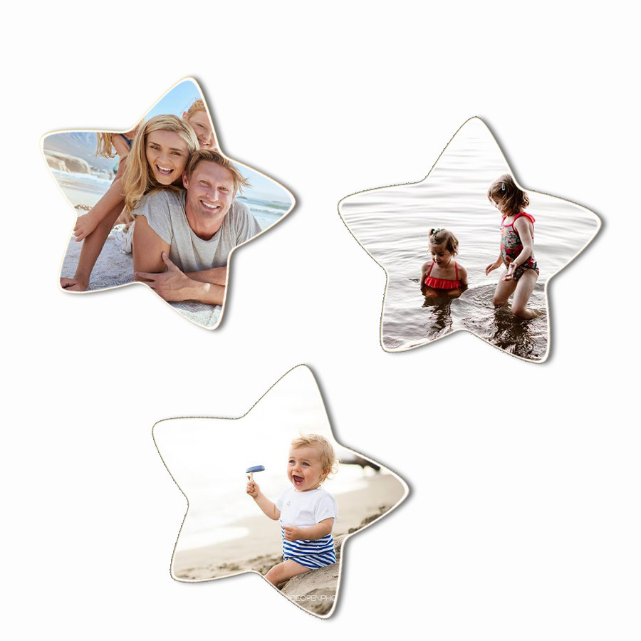 Personalized star photo magnet