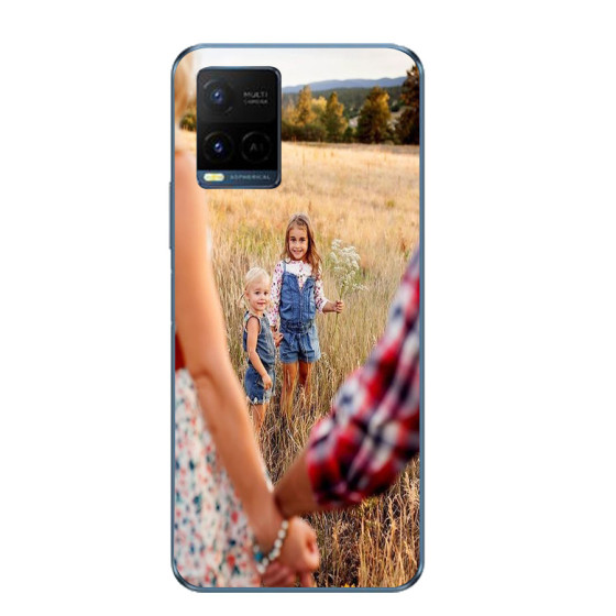 Capa personalizada para Vivo Y21s com laterais de silicone